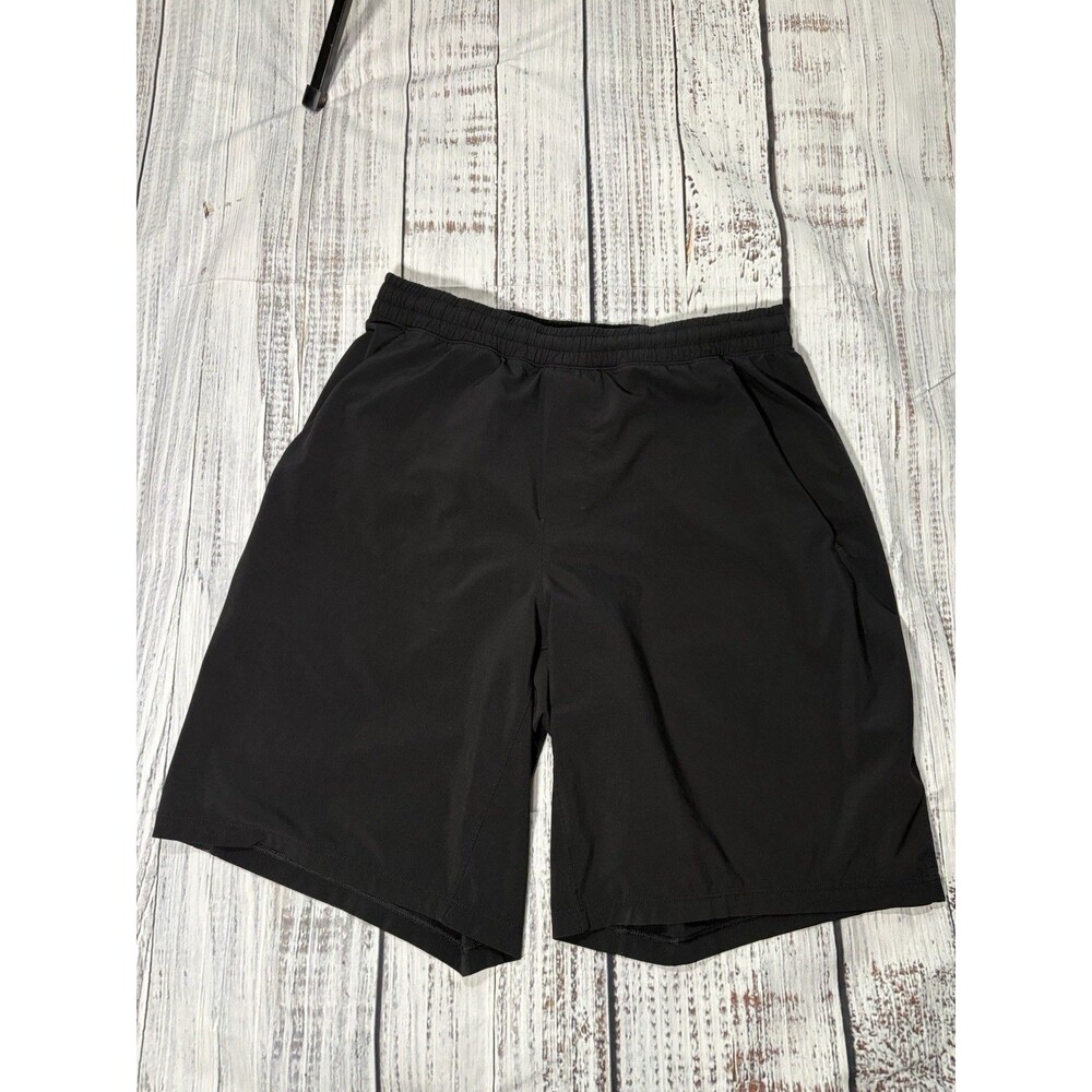 Lululemon Pace Breaker Shorts Men's Medium Lined Black 9" Inseam Stretch.